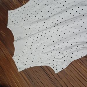 Polka Dot Cotton Sleeveless Tee
